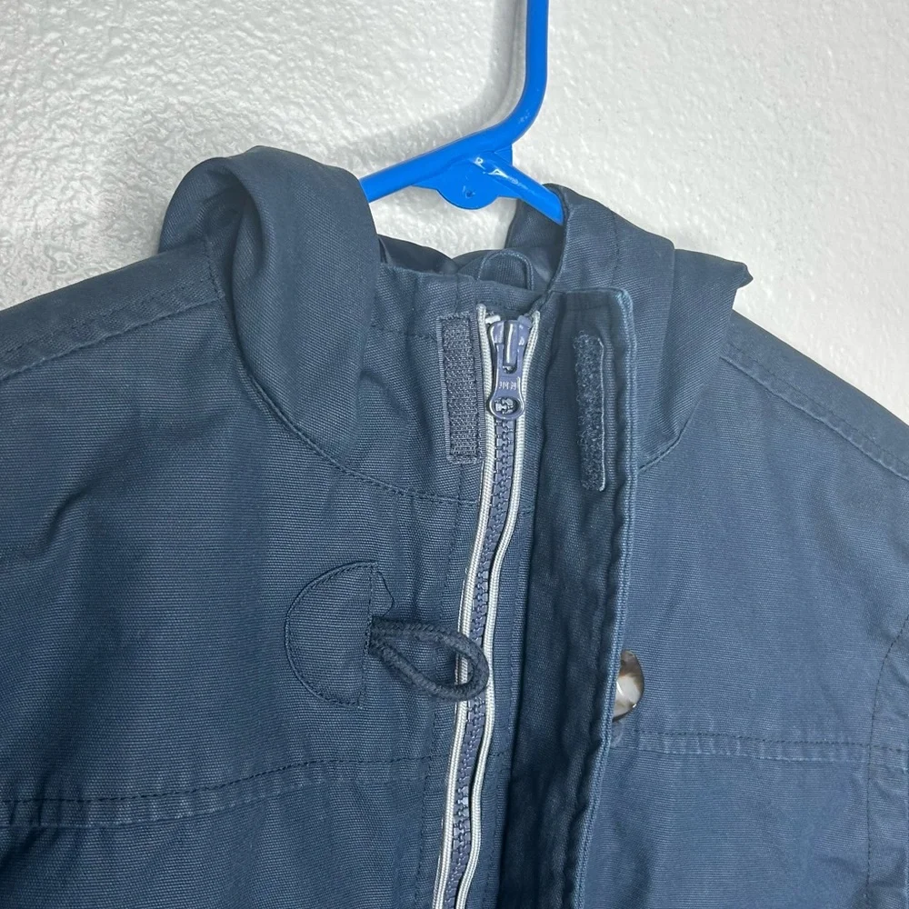 Old Navy Blue Water Resistant Hooded Lined Winter Peacoat